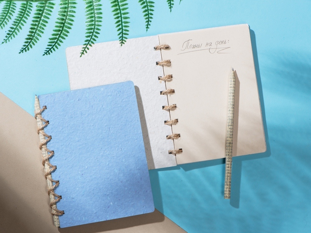 Блокнот А5 с бумажным карандашом и семенами цветов микс