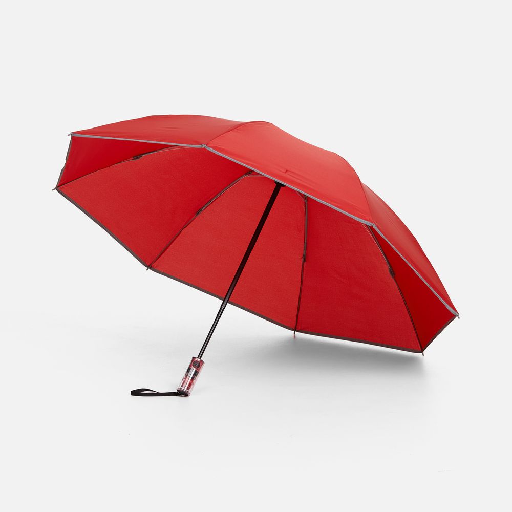 Зонт наоборот складной Futurum со светоотражающим кантом