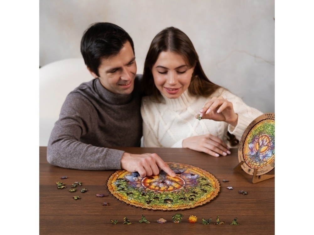 Деревянный пазл мандала Дерево жизни